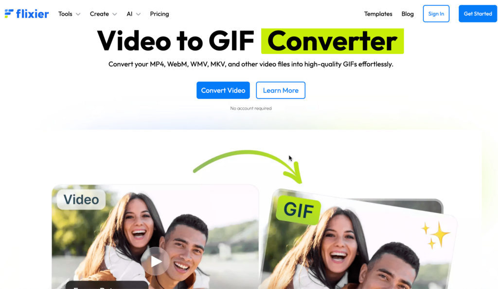 9. Flixier GIF Creator